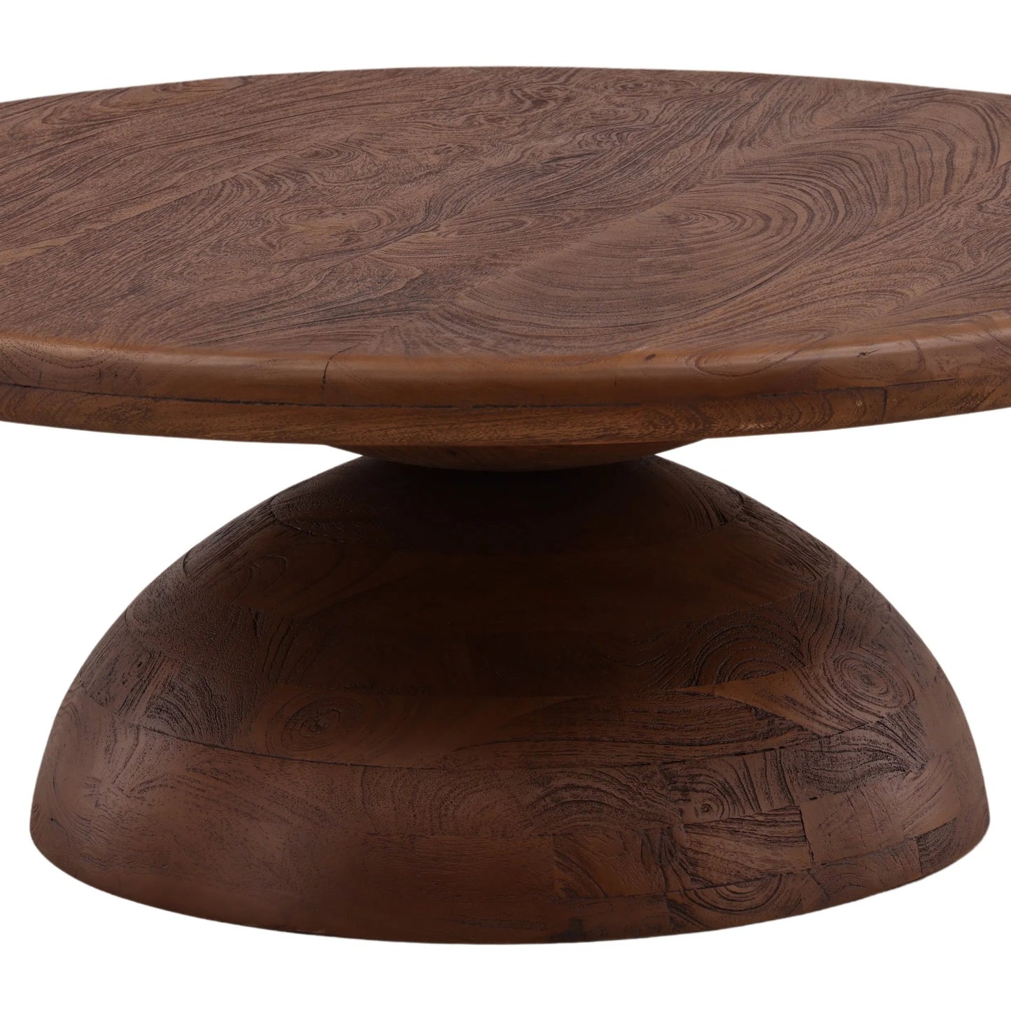 003 SI-2532990 | Closeup | Darrin Coffee Table by Arch & Plane in brown. Made from mango wood in a unique style.