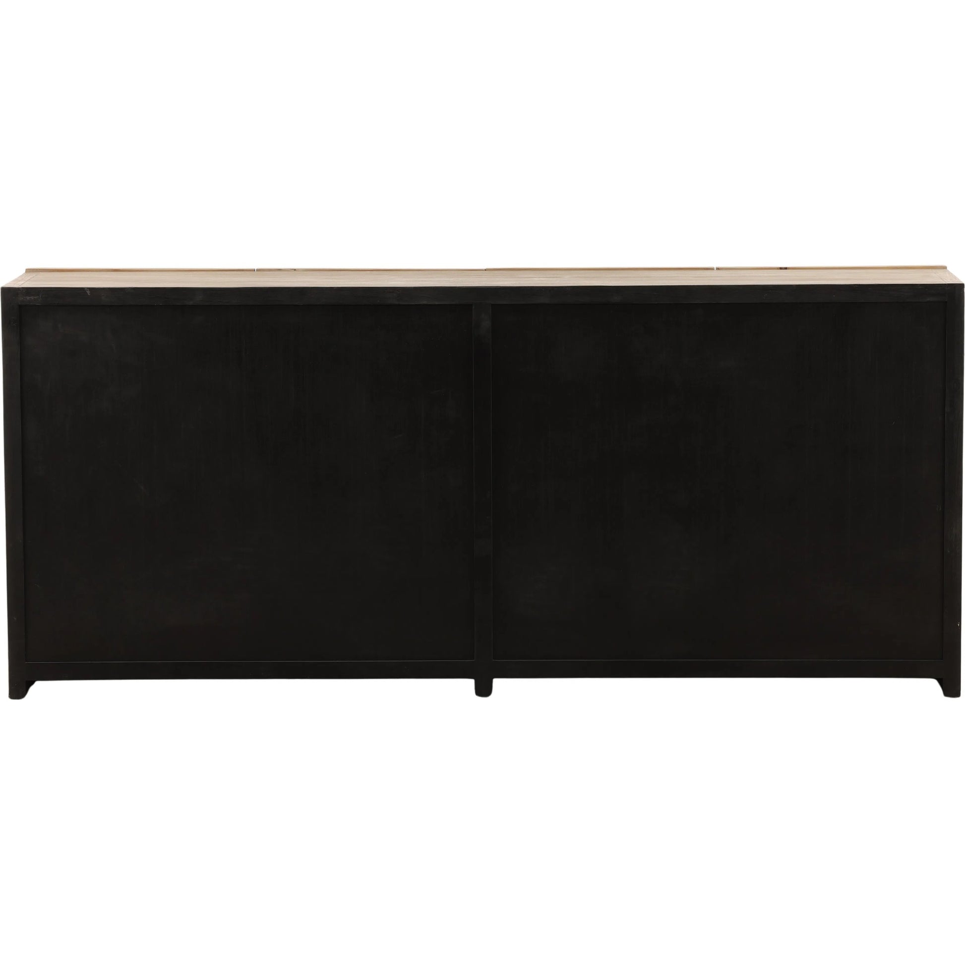 Eris Sideboard by Arch & Plane in brown. Made from reclaimed pine wood, glass in a unique style.