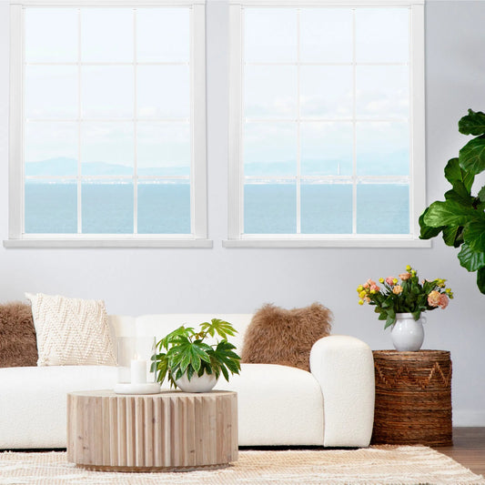 Hilda Reclaimed Pine Fluted Coffee Table by Arch & Plane in light brown wash. Made from reclaimed pine in a modern style.