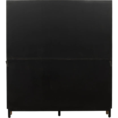 Makala Cabinet by Arch & Plane in warm brown wash. Made from reclaimed pine wood, glass, select hardwood in a unique style.