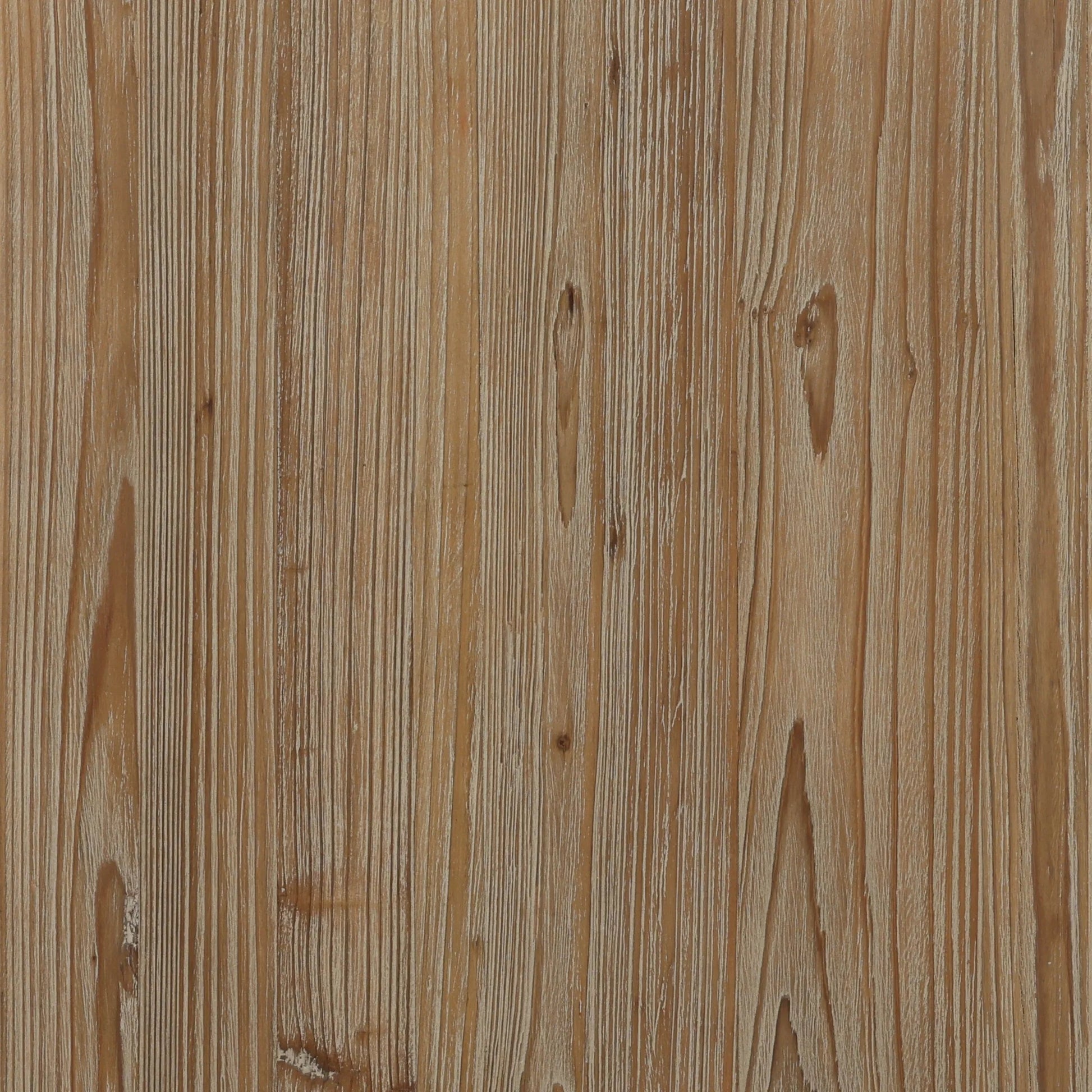 Makala Cabinet by Arch & Plane in warm brown wash. Made from reclaimed pine wood, glass, select hardwood in a unique style.