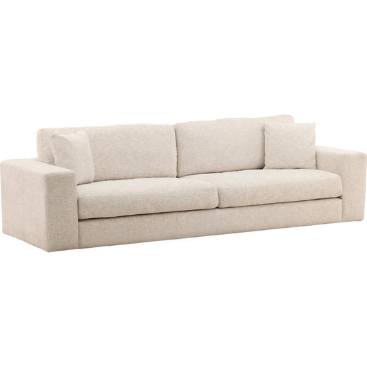 Darina Sofa Cream by Arch & Plane in odyssey cream. Made from basketweave chenille fabric in a unique style.