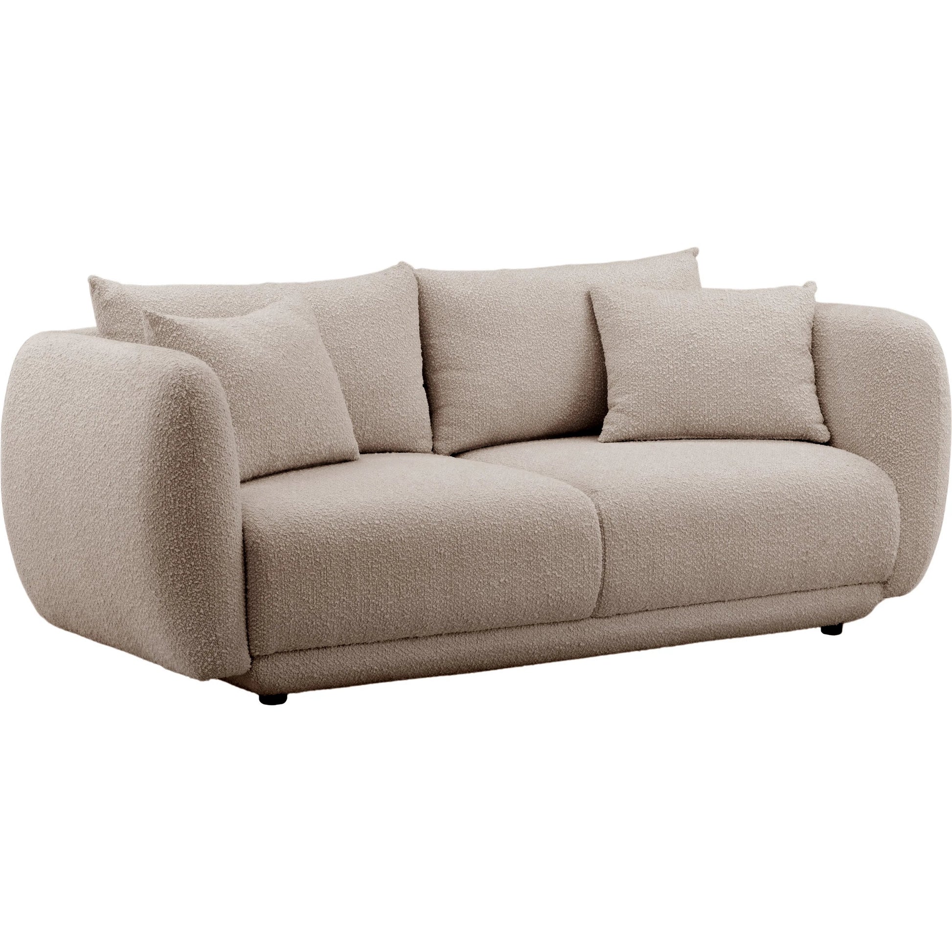 Deann Sofa by Arch & Plane. Made from boucle fabric in a unique style.