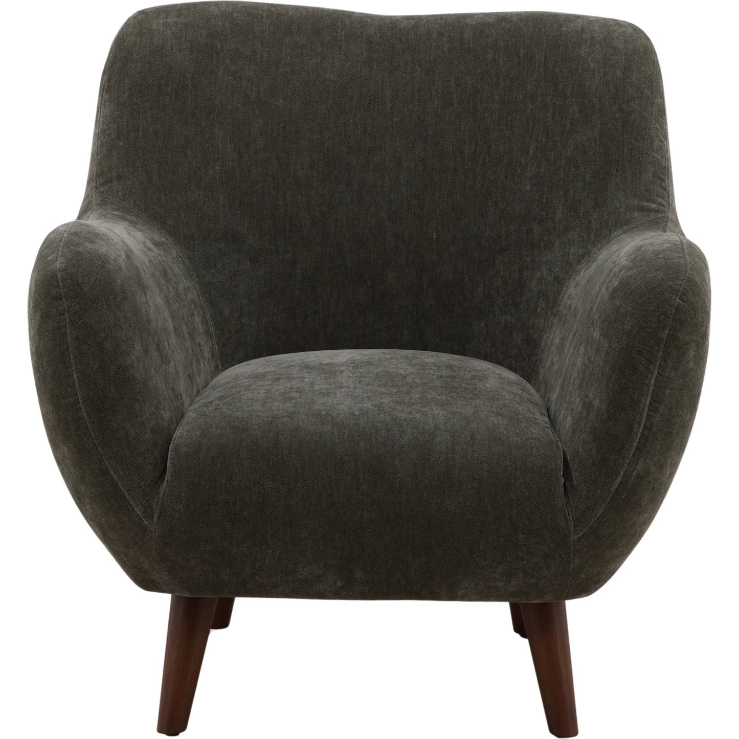 002 SI-2533007 | Additional Silo | Imelda Occasional Chair by Arch & Plane in canna forest, brown. Made from chenille fabric, rubber wood in a unique style.