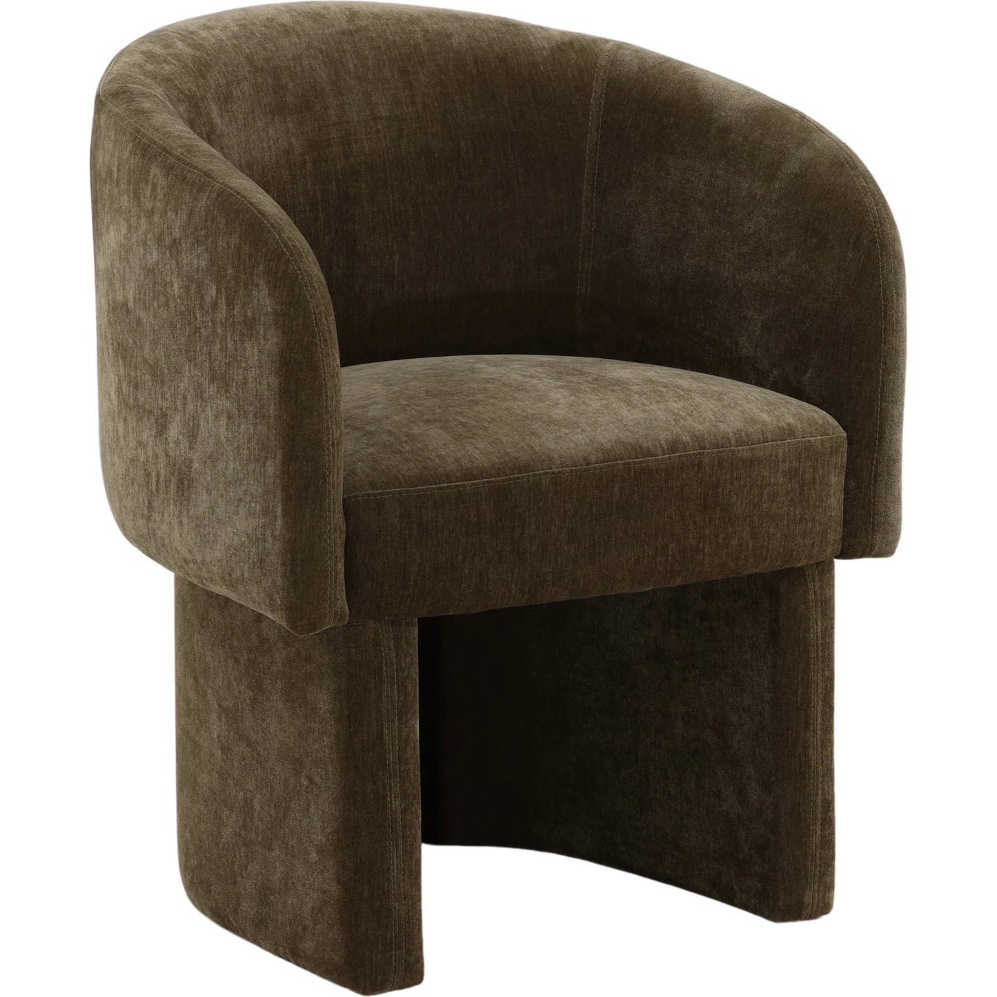 001 SI-2533008 | Primary Silo | Thelma Dining Chair by Arch & Plane in moss olive. Made from velvet fabric in a unique style.