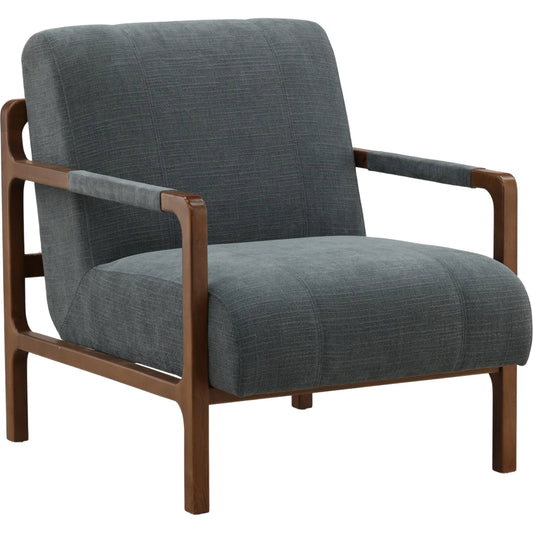 Perla Occasional Chair by Arch & Plane. Made from basketweave fabric, rubber wood in a unique style.