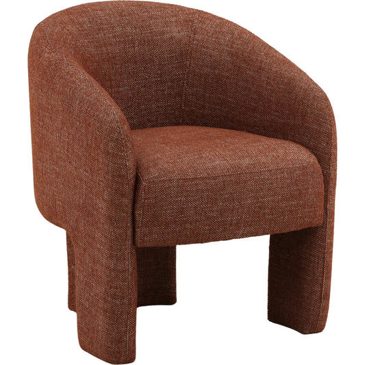 Fabian Dining Chair by Arch & Plane in lola russet. Made from basketweave fabric in a unique style.