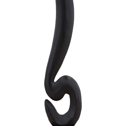 Della Sculpture by Arch & Plane in black. Made from teak in a unique style.