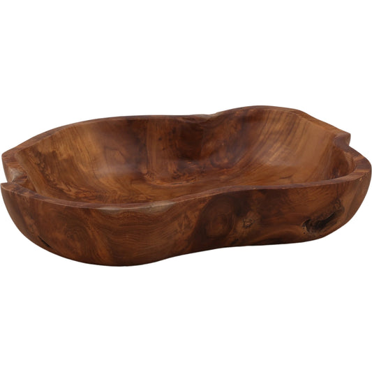 Catherine Bowl by Arch & Plane in natural. Made from teak in a unique style.