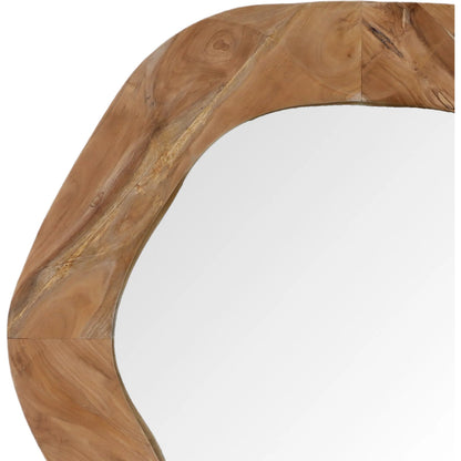 Calista Mirror by Arch & Plane in natural. Made from teak wood in a unique style.