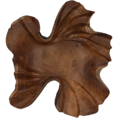 Lorine Bowl by Arch & Plane in black, natural. Made from teak in a unique style.