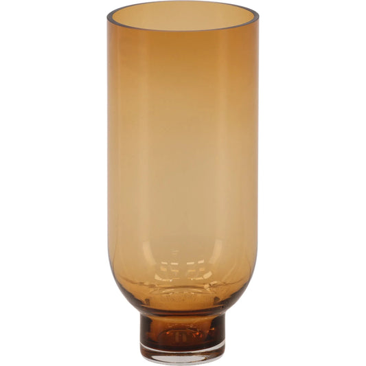 Crimson Vase by Arch & Plane in amber. Made from glass in a unique style.