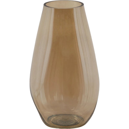 Hugh Vase by Arch & Plane in champagne. Made from glass in a modern style.