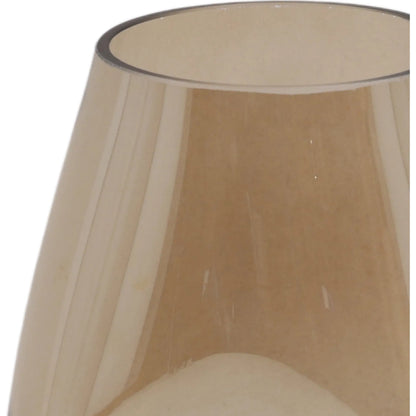 Hugh Vase by Arch & Plane in champagne. Made from glass in a modern style.