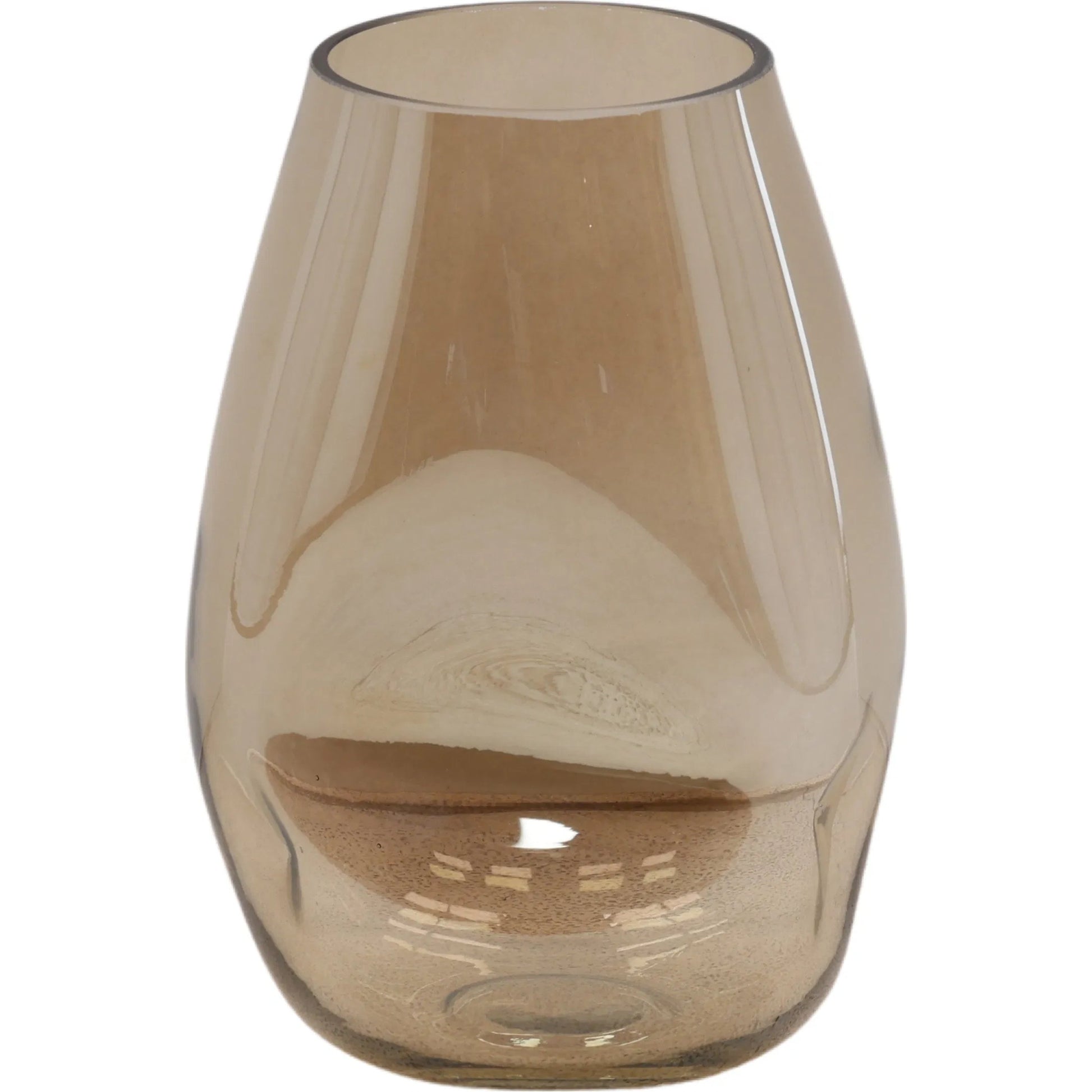 Hugh Vase by Arch & Plane in champagne. Made from glass in a modern style.