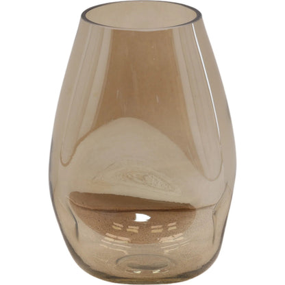 Hugh Vase by Arch & Plane in champagne. Made from glass in a modern style.