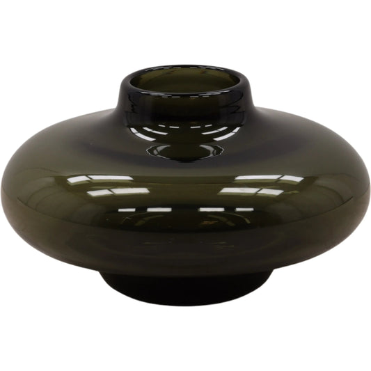 Dallan Vase by Arch & Plane in smoke. Made from glass in a unique style.