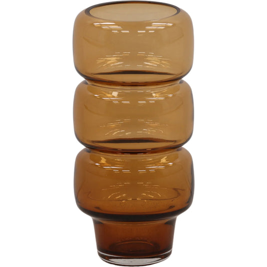 Zorin Vase by Arch & Plane in amber. Made from glass in a unique style.