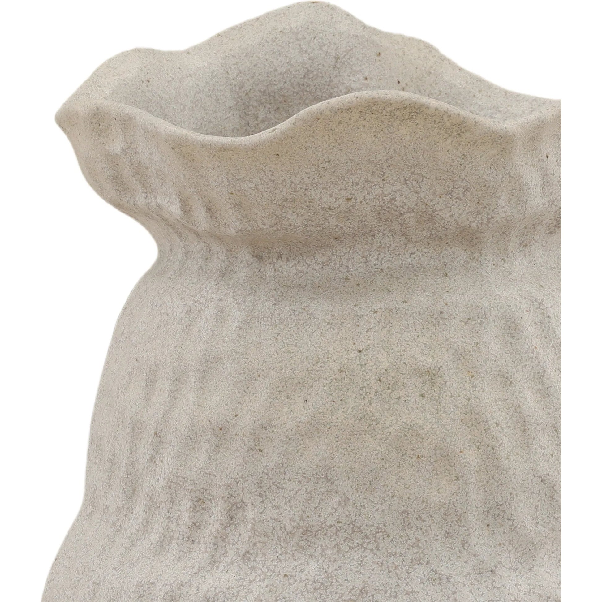Susana Vase by Arch & Plane in light grey. Made from handmade porcelain in a rustic style.