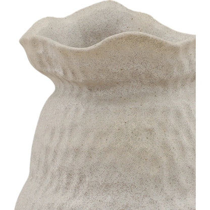 Susana Vase by Arch & Plane in light grey. Made from handmade porcelain in a rustic style.