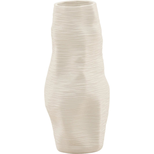 Corvin Vase by Arch & Plane in ivory. Made from 3d printed porcelain in a unique style.