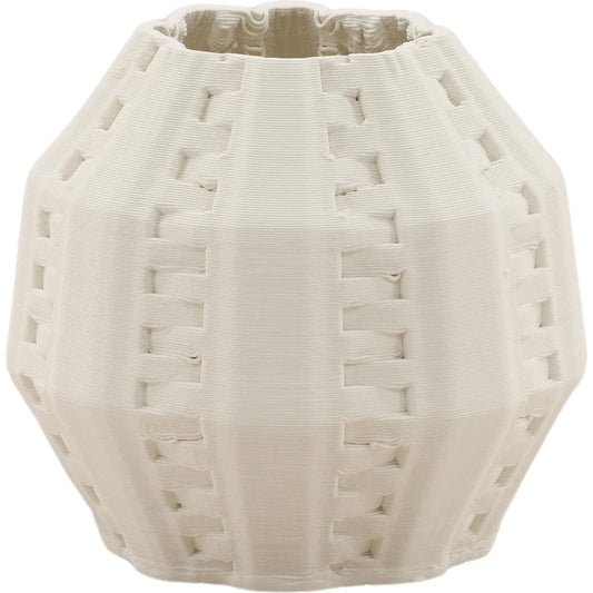 Ginevra Vase by Arch & Plane in ivory. Made from 3d printed porcelain in a unique style.