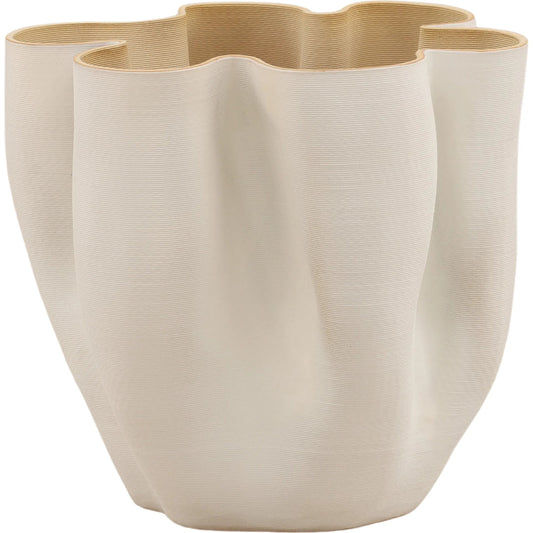 Honor Vase by Arch & Plane in cream. Made from 3d printed porcelain in a unique style.