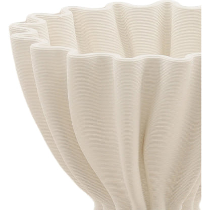 Rachael Vase by Arch & Plane in ivory. Made from 3d printed porcelain in a modern style.
