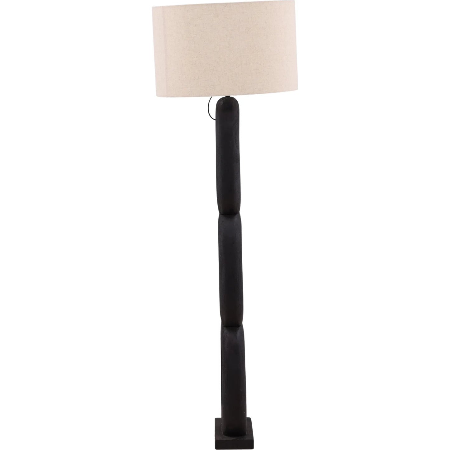 003 SI-2533025 | Additional Silo | Jules Floor Lamp Brown by Arch & Plane in black, beige. Made from mango wood, cotton linen shade in a unique style.