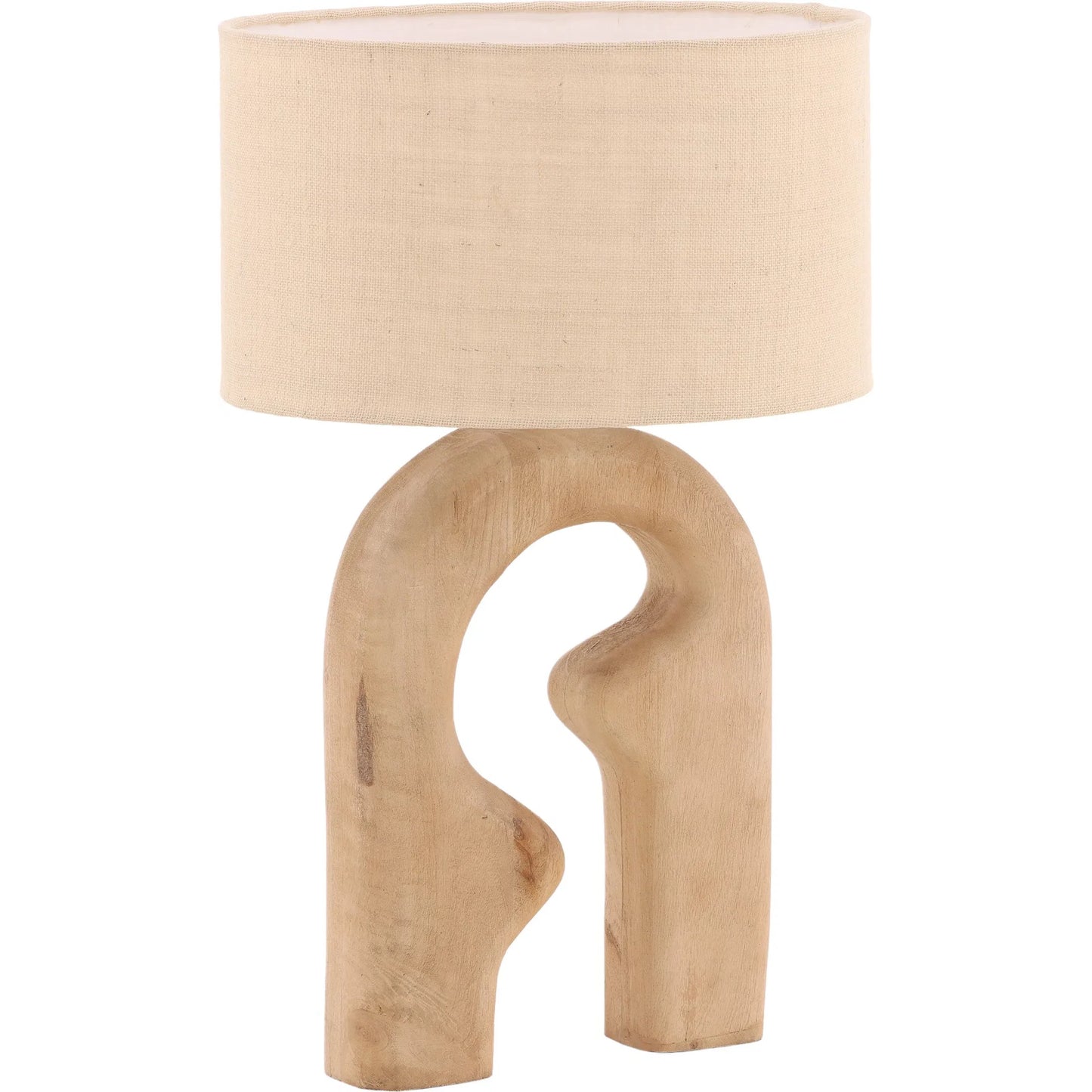 000 SI-2350858 | Primary Silo | Jasen Table Lamp by Arch & Plane in natural, beige shade. Made from mango wood, jute shade in a transitional style.