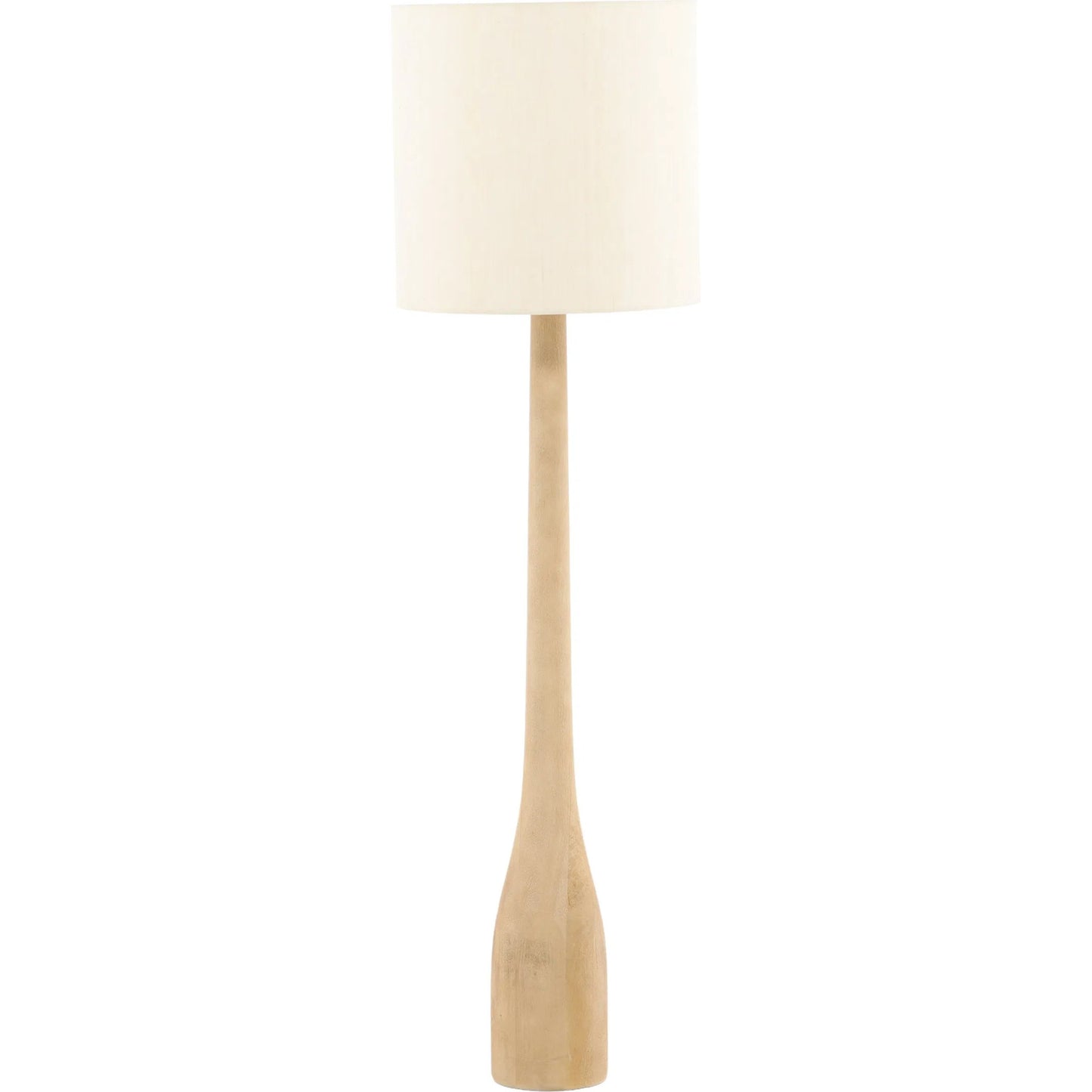 001 SI-2440745 | Primary Silo | Kaila Floor Lamp by Arch & Plane in natural. Made from mango wood, silk shade in a transitional style.