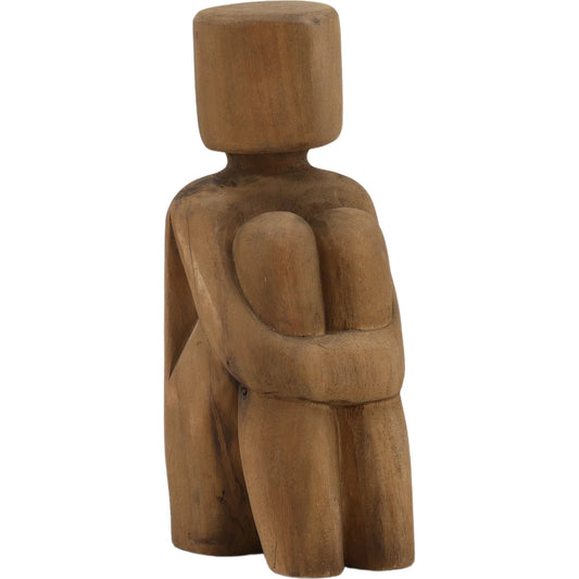 Wood Sculpture by Arch & Plane in natural. Made from suar wood in a unique style.
