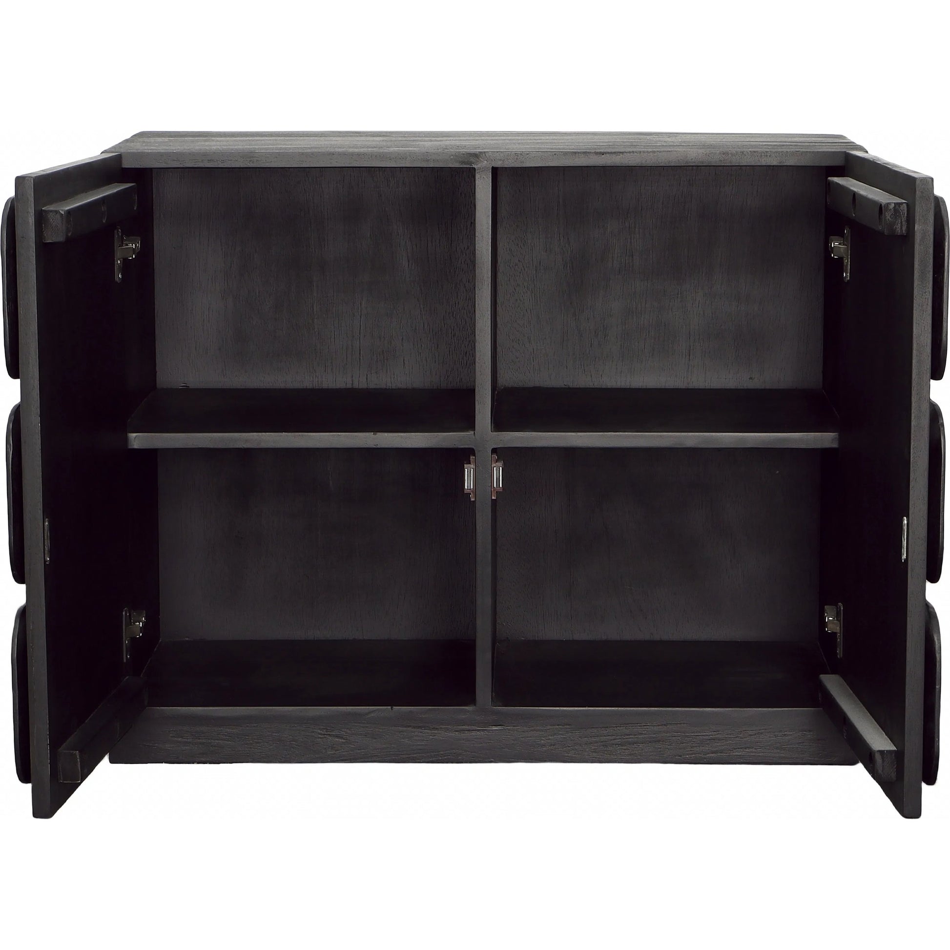 Phoebe Sideboard by Arch & Plane in black finish. Made from mixed exotic wood in a modern style.