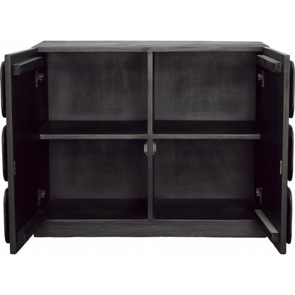 Phoebe Sideboard by Arch & Plane in black finish. Made from mixed exotic wood in a modern style.