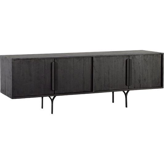 Rivington Sideboard by Arch & Plane in black. Made from mixed exotic wood in a unique style.