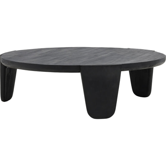 Finnley Coffee Table by Arch & Plane in black. Made from mindi wood in a unique style.