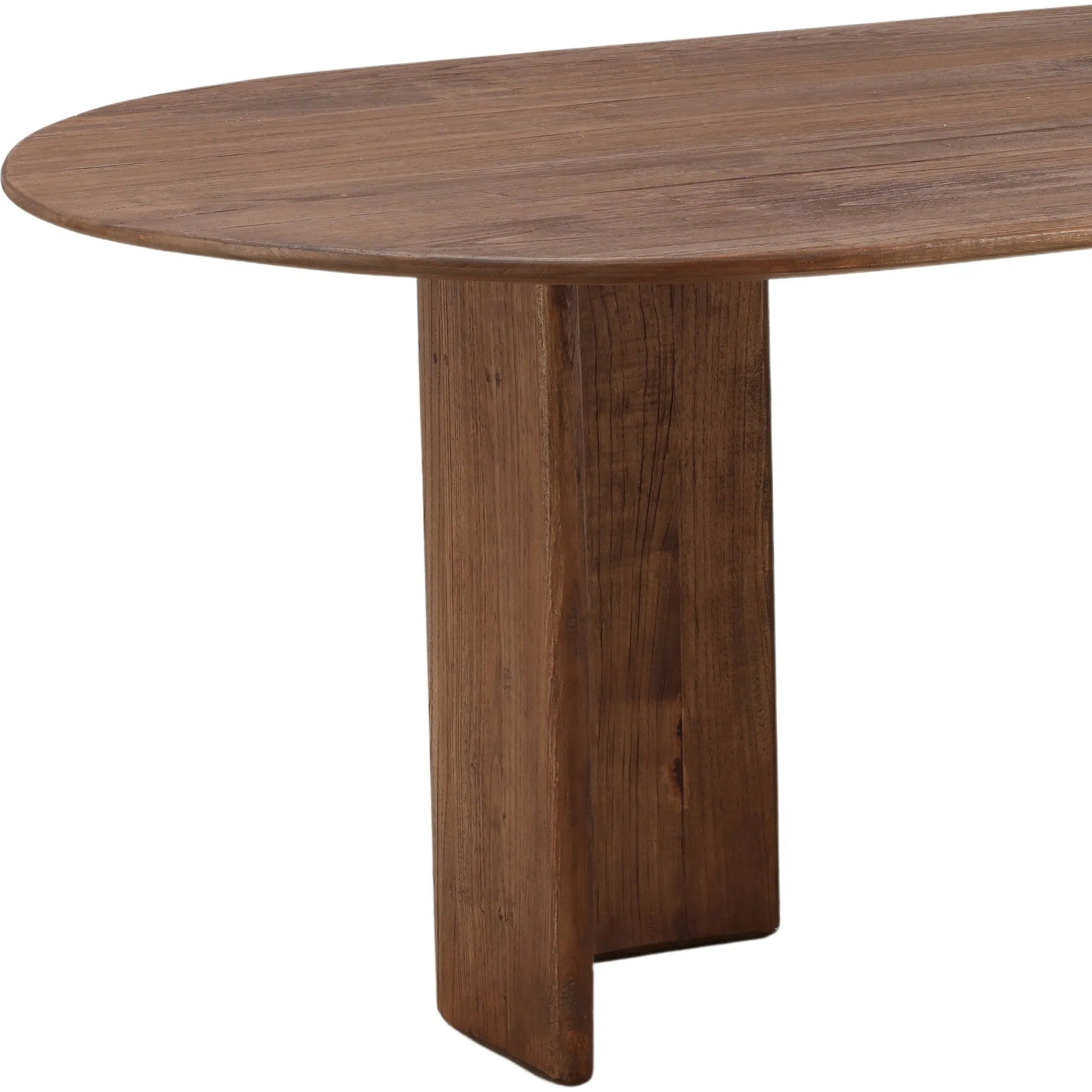 Kami Dining Table by Arch & Plane in brown. Made from mindi wood in a transitional style.