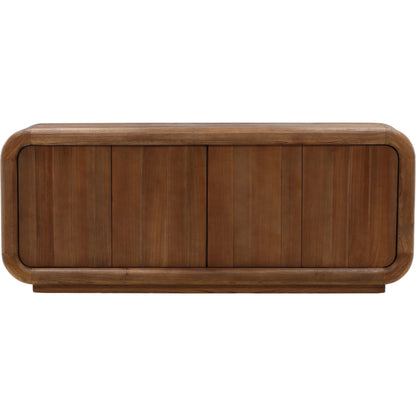 Hassie Sideboard by Arch & Plane in medium brown. Made from mindi, bayor wood in a transitional style.