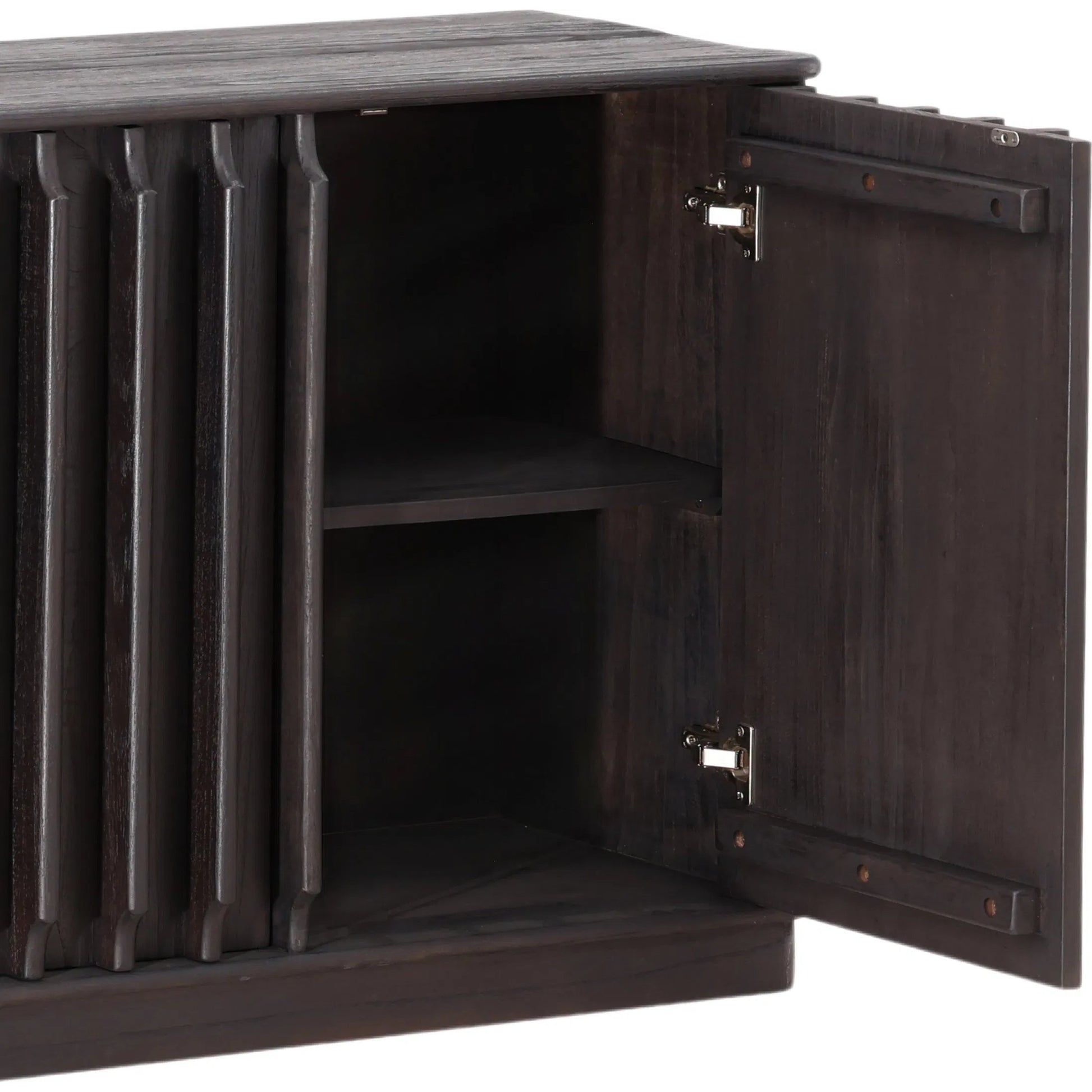 Madalyn Sideboard by Arch & Plane in dark brown. Made from mindi wood in a modern style.