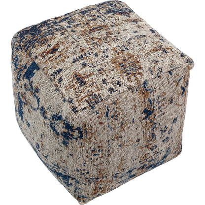 Kenzo Vintage Inspired Pouf by Arch & Plane in blue, grey, multi, pattern. Made from cotton in a modern style.