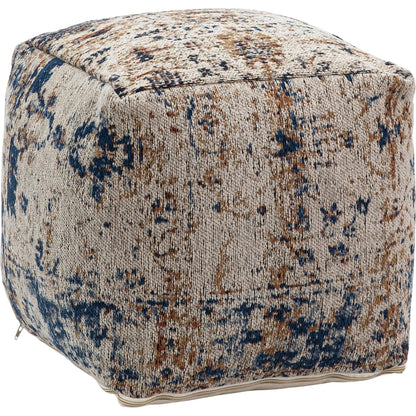 Kenzo Vintage Inspired Pouf by Arch & Plane in blue, grey, multi, pattern. Made from cotton in a modern style.