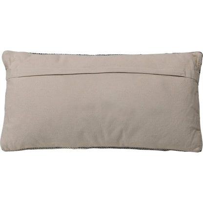 Kaye Pillow by Arch & Plane in grey, taupe, black. Made from handwoven wool, cotton in a rustic style.