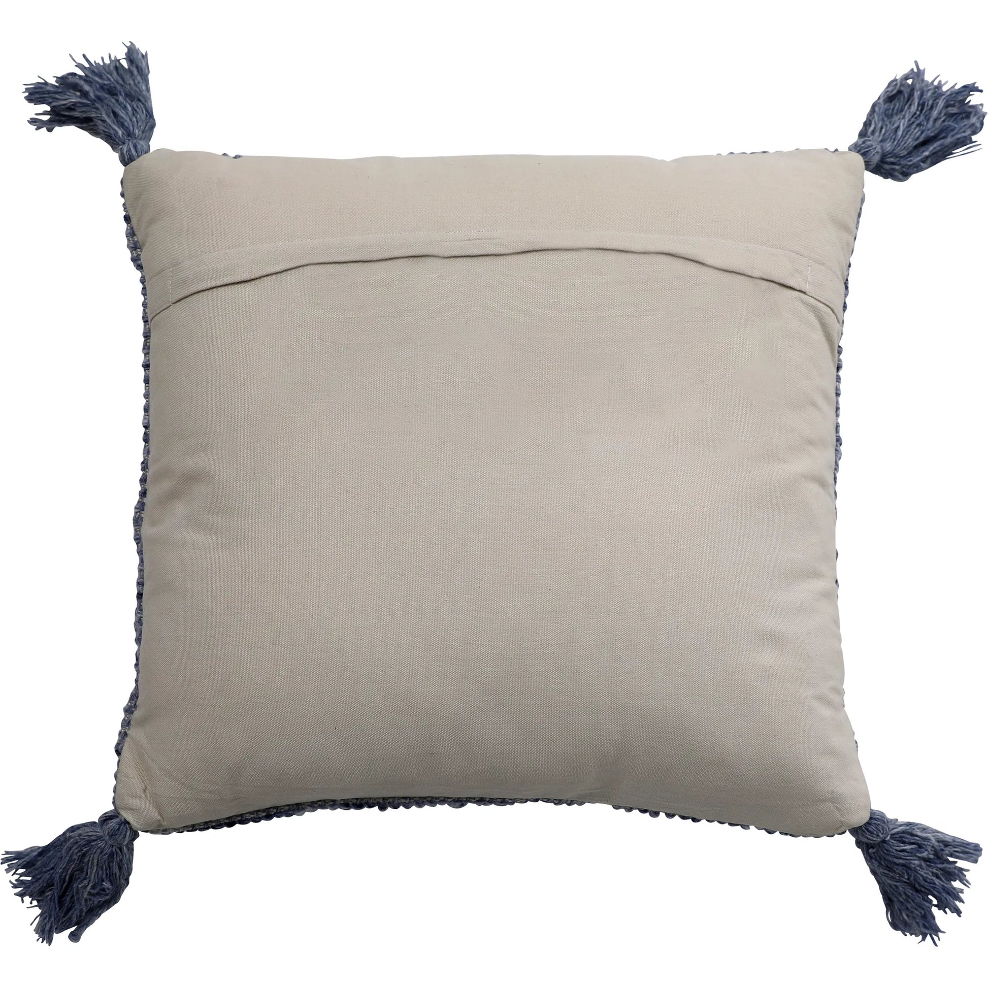 Theo Outdoor Pillow by Arch & Plane in dark blue. Made from handwoven pet yarn in a modern style.