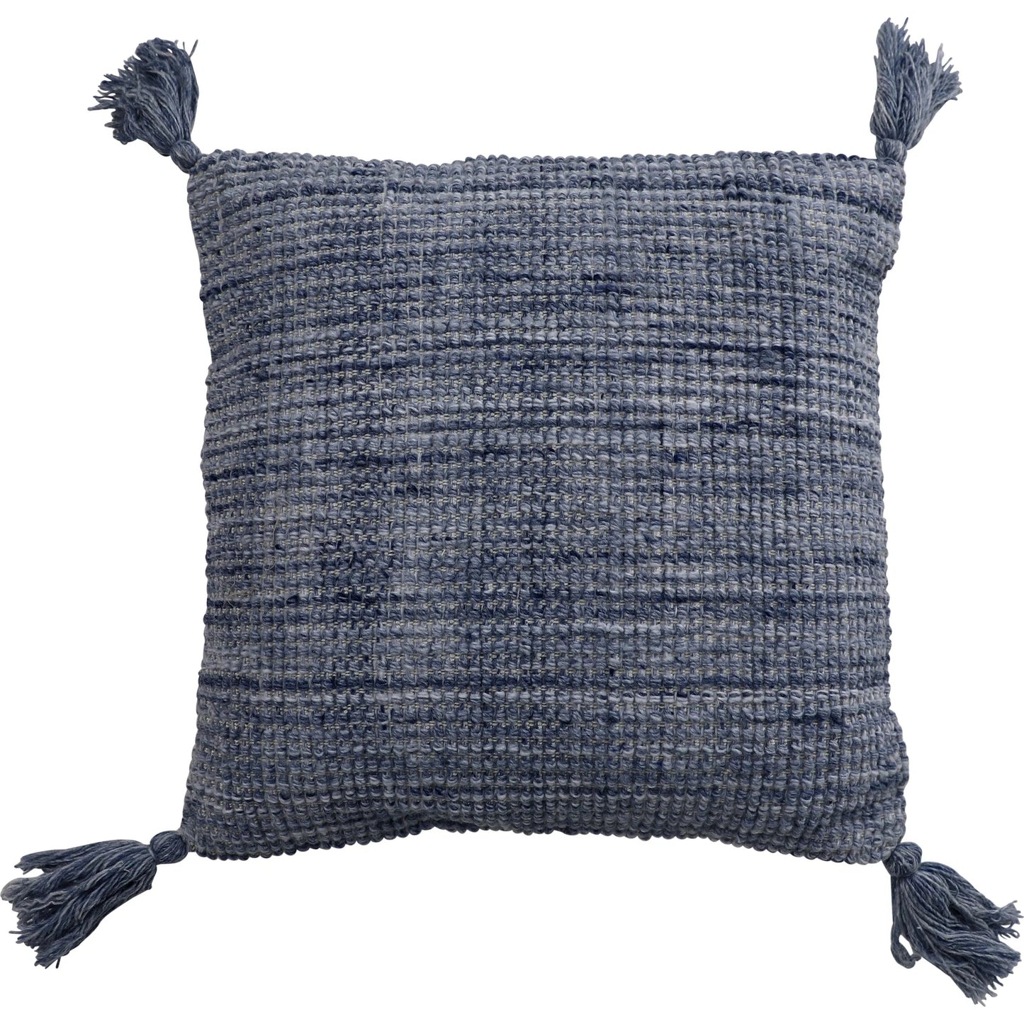 001 SI-2350902 | Primary Silo | Theo Outdoor Pillow by Arch & Plane in dark blue. Made from handwoven pet yarn in a modern style.