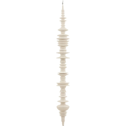 Carmen Hanging Sculpture I by Arch & Plane in off white. Made from mahogany wood in a modern style.