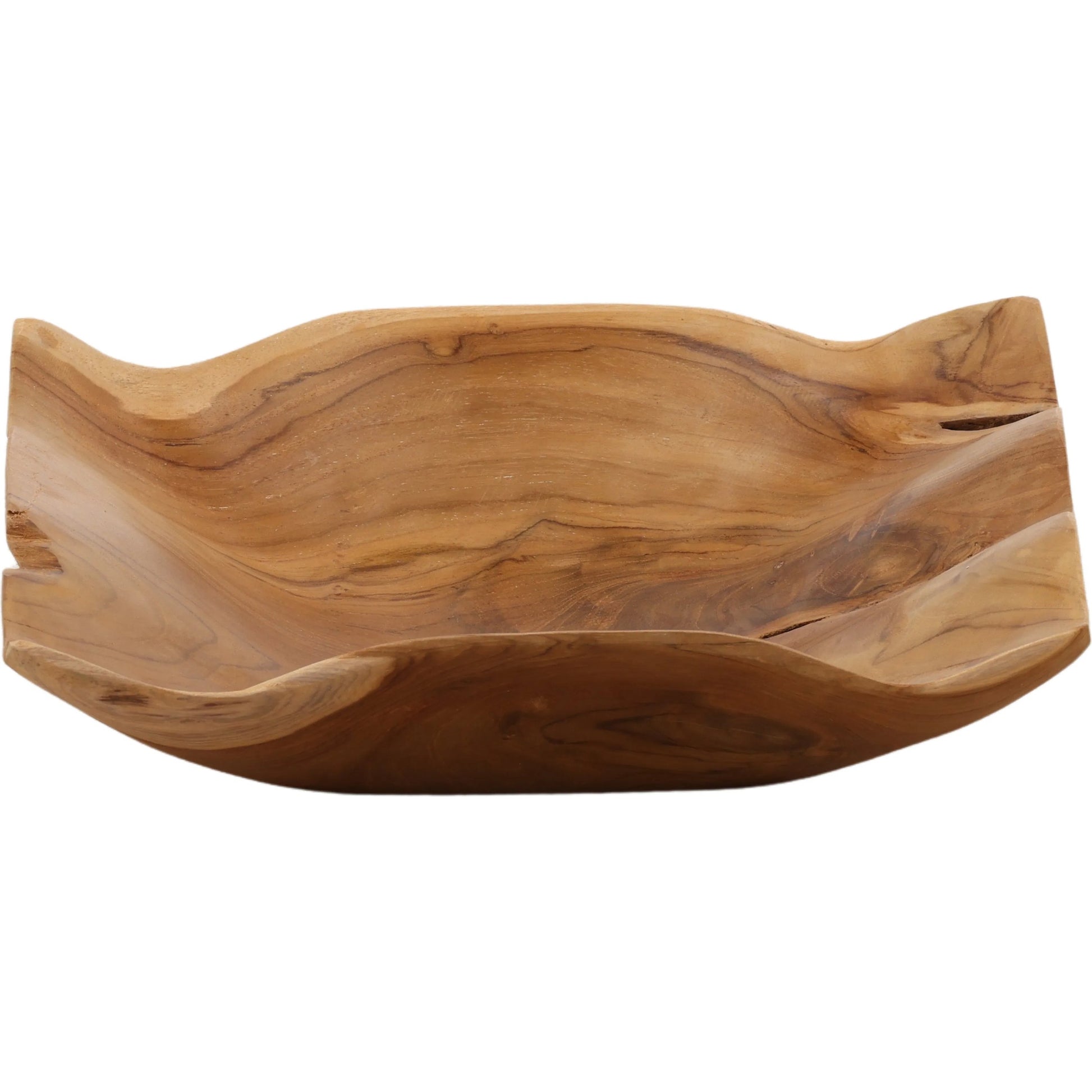 Hortense Bowl by Arch & Plane in natural. Made from teak wood in a unique style.