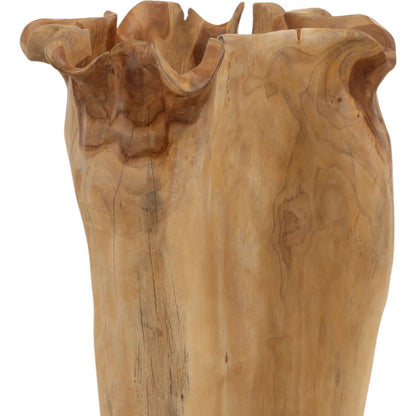 Ricky Sculpture by Arch & Plane in natural. Made from teak wood in a unique style.