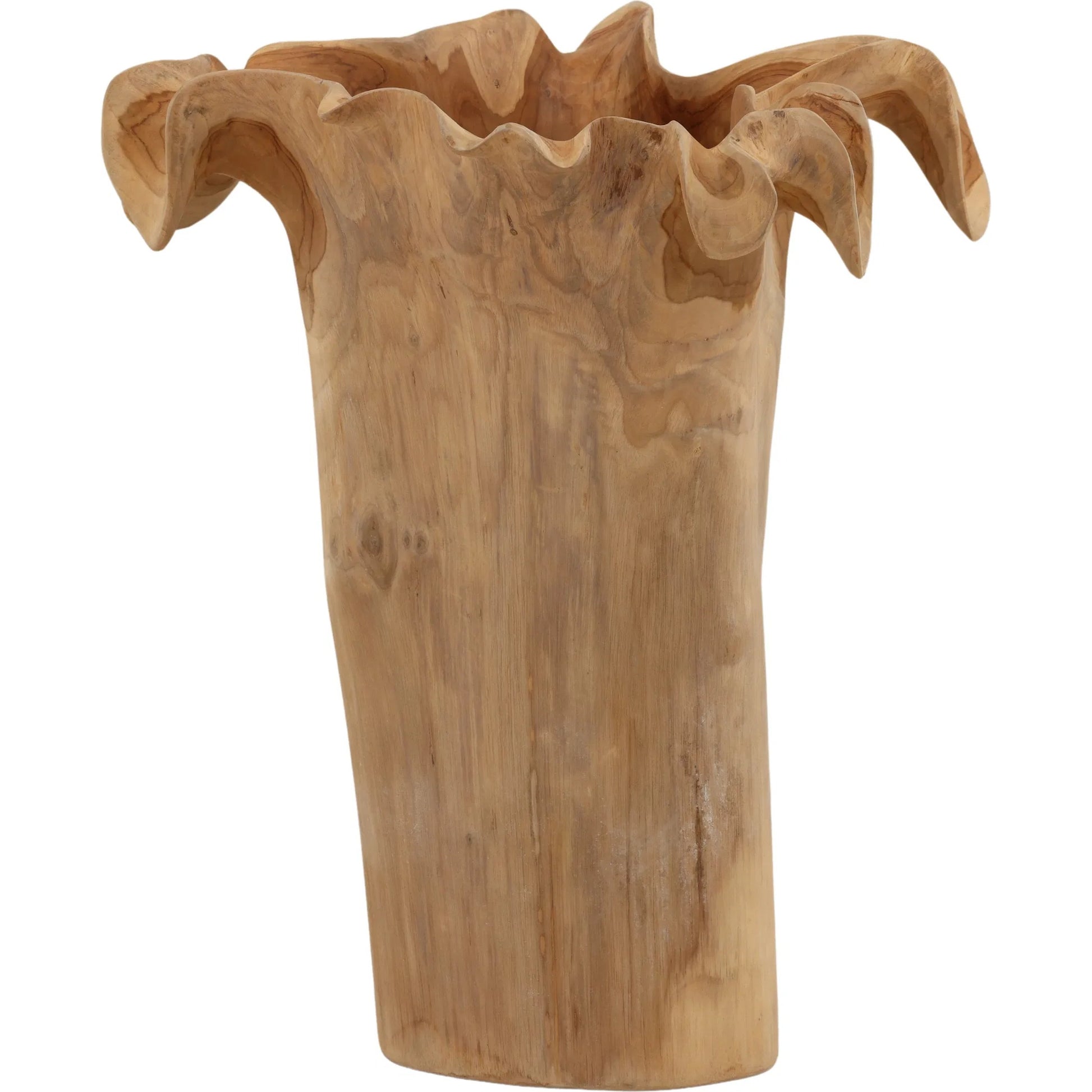 Ricky Sculpture by Arch & Plane in natural. Made from teak wood in a unique style.
