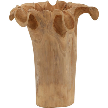 Ricky Sculpture by Arch & Plane in natural. Made from teak wood in a unique style.