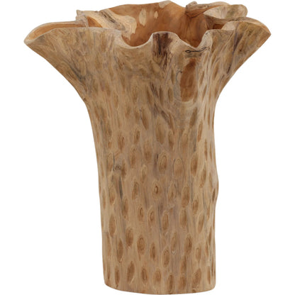 Turner Sculpture by Arch & Plane in natural. Made from teak wood in a unique style.